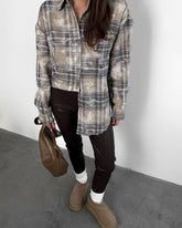 Vintage Plaid Checkered Cotton Shirt